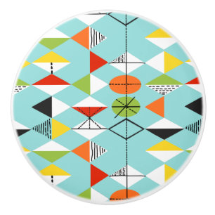 Retro Harlekin-Muster-Keramik-Griff Keramikknauf