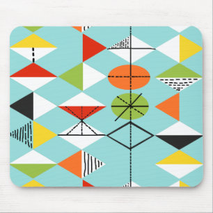 Retro Harlekin-Muster Mousepad