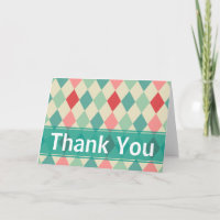 Retro Harlequin Geometric Vielen Dank
