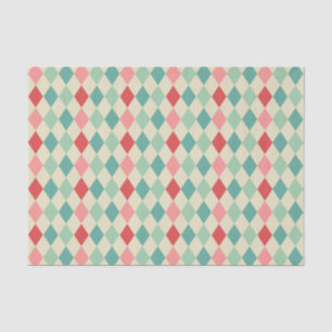 Retro Harlequin Geometrisches Muster Seidenpapier
