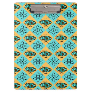 Retro Harlequin Globe Trotter Clipboard Klemmbrett