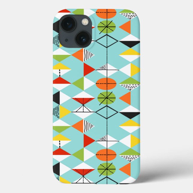 Retro Harlequin Pattern iPhone 6/6S Fall Case-Mate iPhone Hülle (Rückseite)