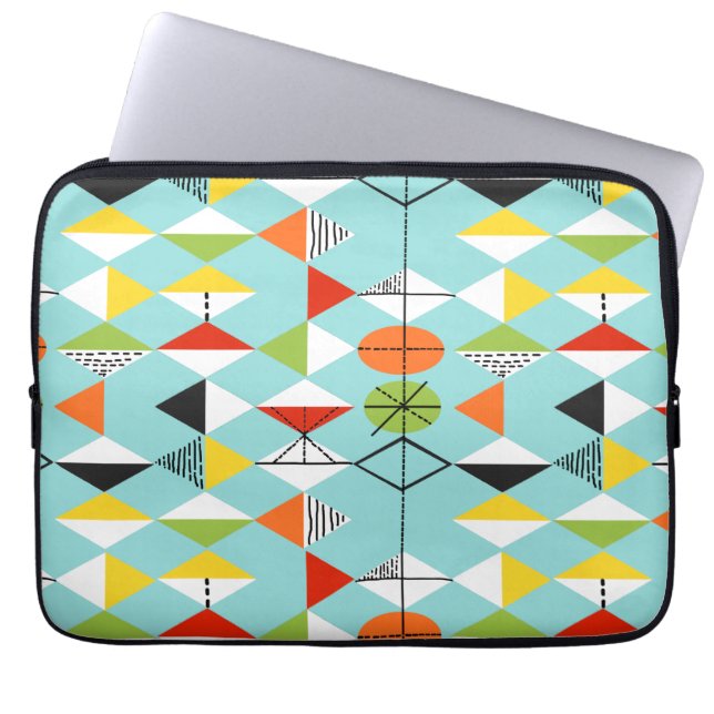 Retro Harlequin Pattern Laptop-Sieb Laptopschutzhülle (Vorderseite)