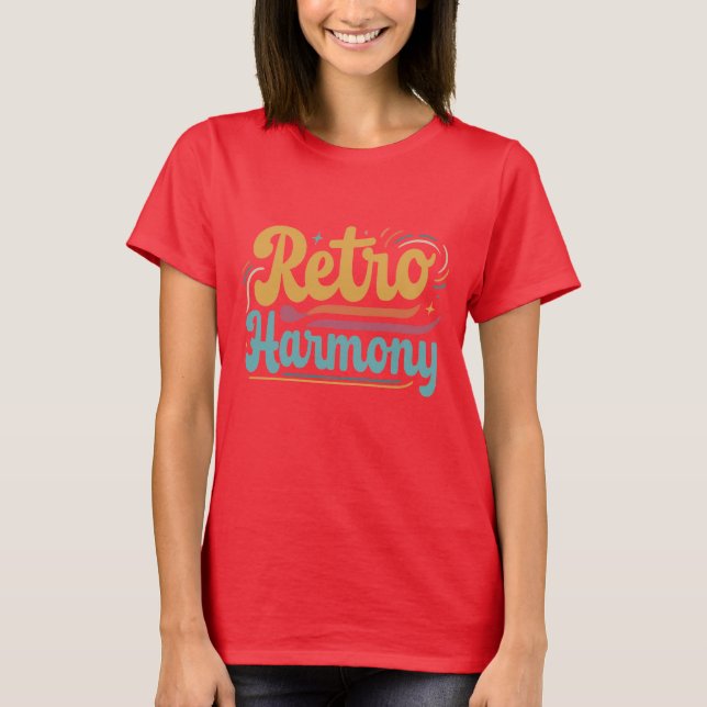 Retro Harmony! Grundlegende Frauen T-Shirt (Vorderseite)