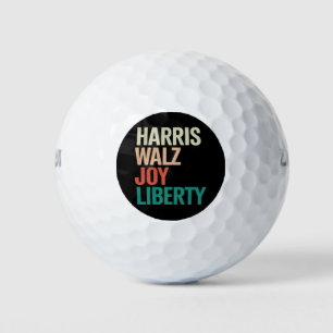 Retro Harris Waltz 2024 Harris Walz Joy Liberty Golfball