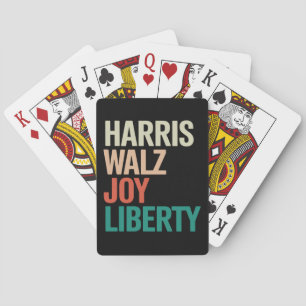 Retro Harris Waltz 2024 Harris Walz Joy Liberty Spielkarten