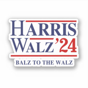 Retro Harris Walz '24 - Balz zum Walz Aufkleber