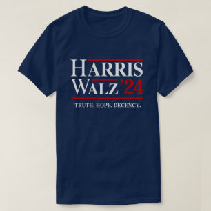 Retro Harris Walz '24 - Truth Hope Decency T-Shirt
