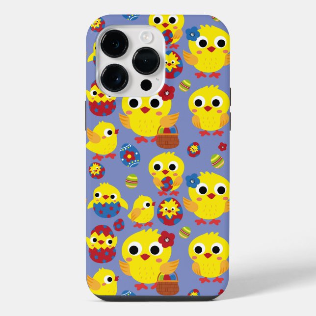 Retro-Häschen-Oster-Eier iPhone Hülle (Rückseite)