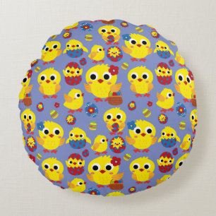 Retro Hatch Ostereier Rundes Kissen