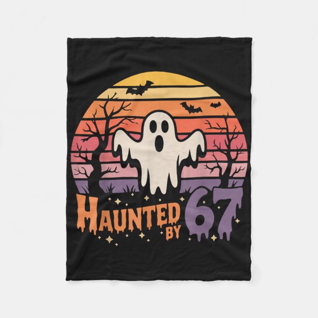 Retro Haunted Meme 67 Six Seven 6 7  Fleecedecke (Vorderseite)