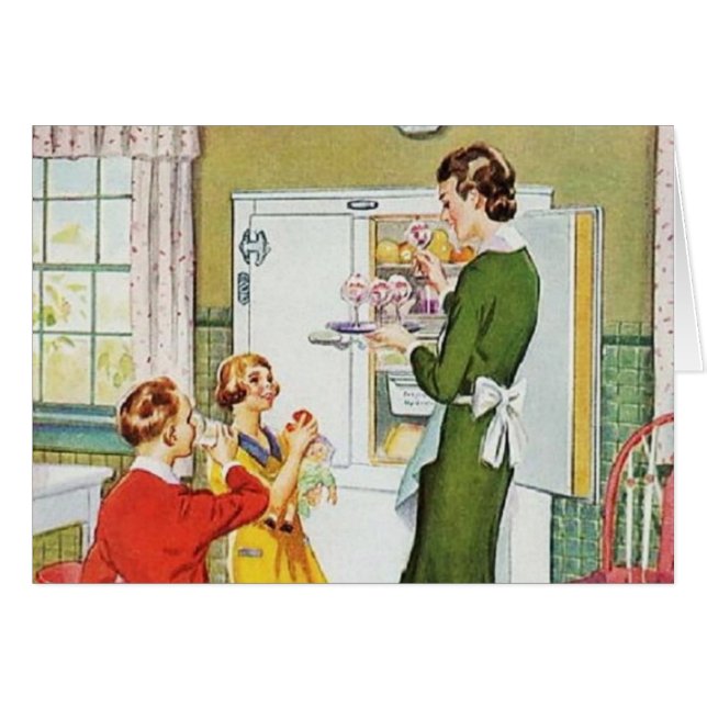 Retro Hausfrau (Vorderseite (Horizontal))