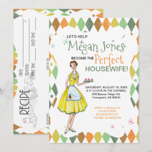 Retro Hausfrau Bridal Dusche Einladung