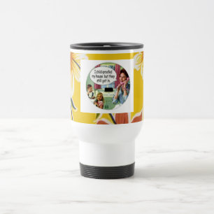 RETRO HAUSFRAU "CHILDPROOFED DAS HAUS-" WACHSTUCH REISEBECHER