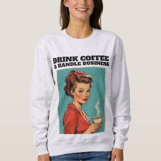 RETRO-HAUSFRAU-KAFFEE-FUNKTIONSSHIRT SWEATSHIRT