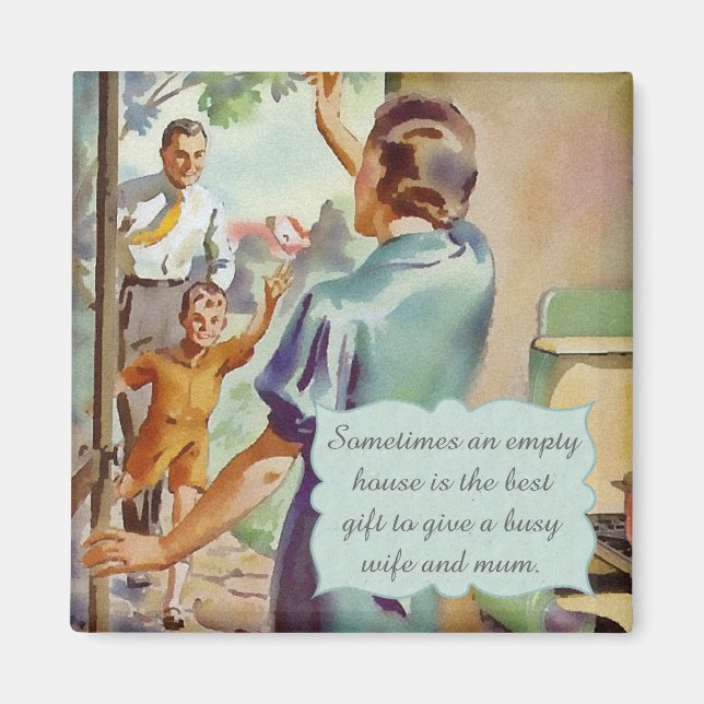 Retro Hausfrau Magnet (Vorne)