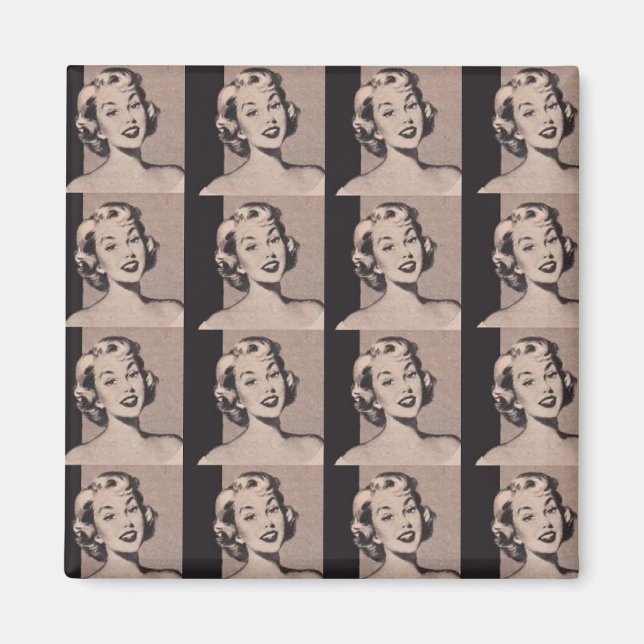 Retro Hausfrau Magnet (Vorne)