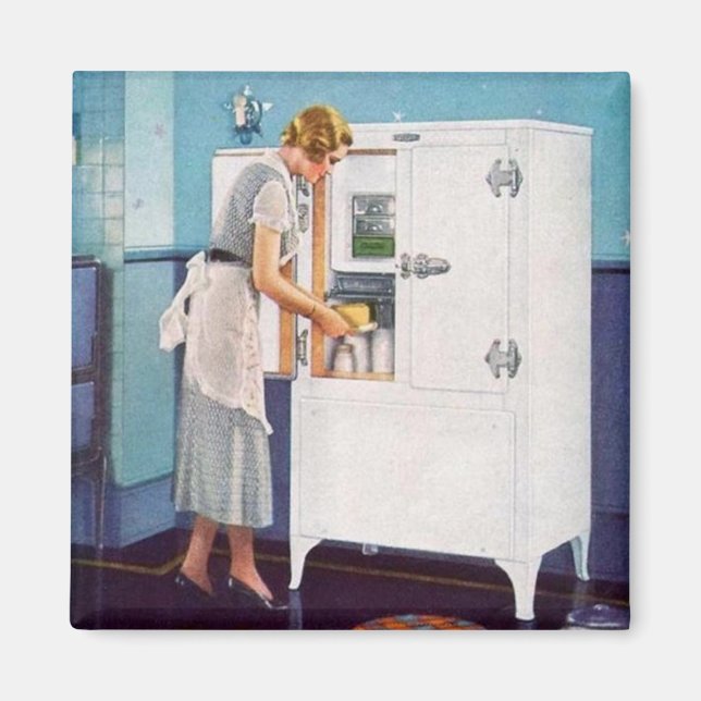 Retro Hausfrau Magnet (Vorne)