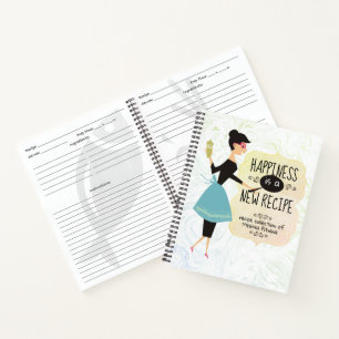 Retro Hausfrau Personal Kochbuch Rezept Notebook Notizbuch
