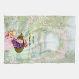 Retro Hausfrau Sun Hat Cocktail Blume Geschirrtuch