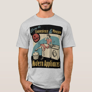 Retro Hausfrau-Waschmaschinen-Trockner T-Shirt