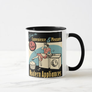 Retro Hausfrau-Waschmaschinen-Trockner Tasse
