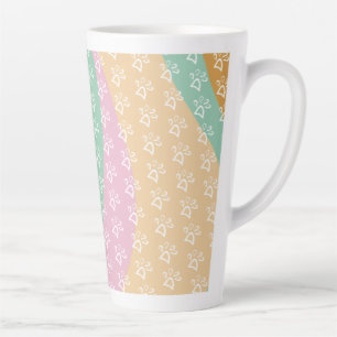 Retro-Haustier-Pfotenabdruck-Marmor-Groovy    Milchtasse