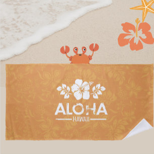 Retro Hawaii Aloha Beach Handtuch