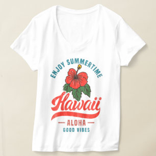 Retro Hawaii Hibiskus Aloha Willkommen Vintage T-Shirt
