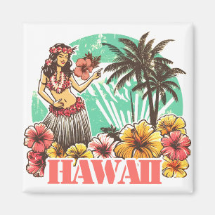 Retro Hawaii Magnet