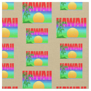 Retro Hawaii Sunset Beach Stoff