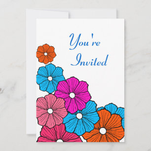 Retro Hawaiian Hawaii Luau Party Einladungen