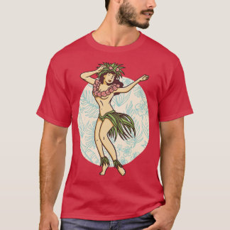 Retro Hawaiian Hula Girl Dancer T-Shirt