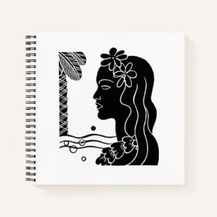 Retro Hawaiian Hula Girl Notizbuch