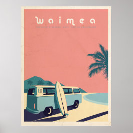 Retro Hawaiian surf Poster