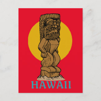 Retro Hawaiian Tiki Postkarte