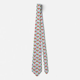 Retro Hawaiian Ukulele Floral Krawatte