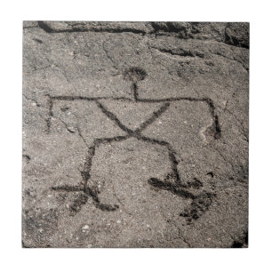 Retro Hawaiianischer Petroglyphe - Vintage Petrogl Fliese