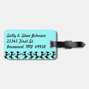 Retro hawaiischer Hula Tanz-Gepäck-Taschen-Umbau Gepäckanhänger