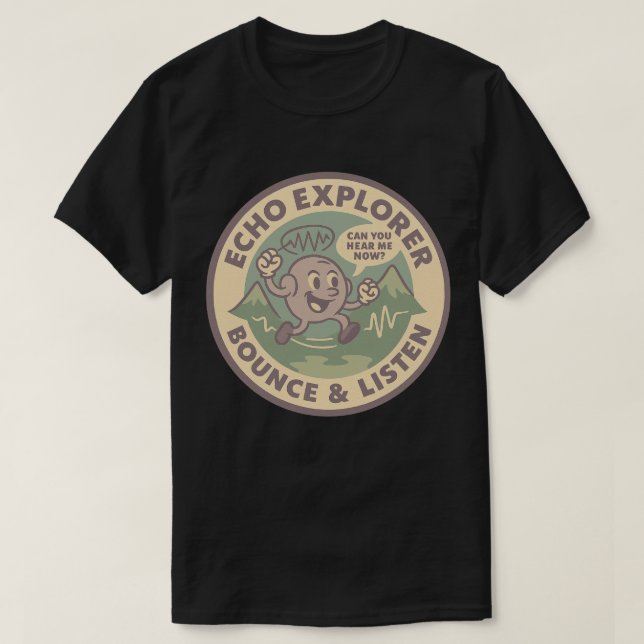 Retro Hearing Explorer Fun T-Shirt (Design vorne)