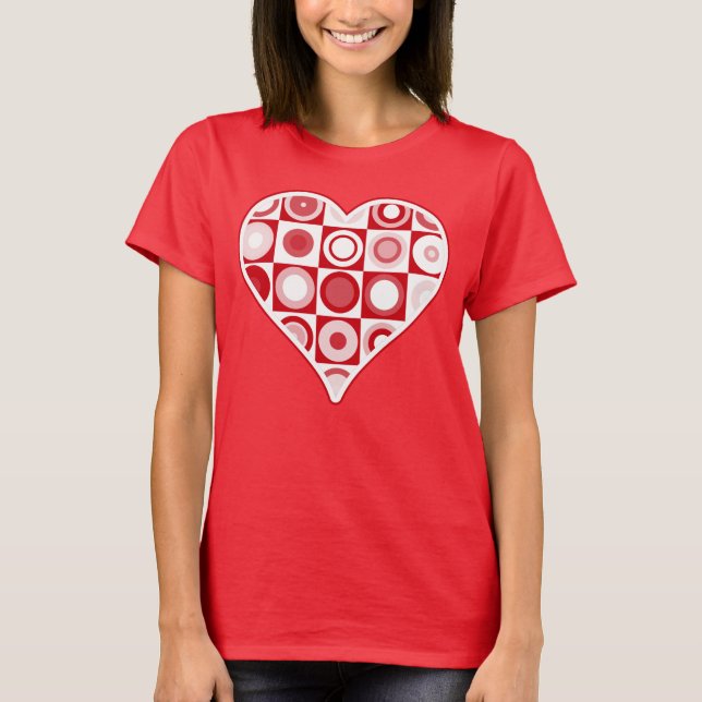 Retro Heart 60er Style T-Shirt (Vorderseite)