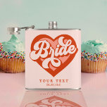 Retro Heart Bride Babe Tribe Bachelorette Flachmann<br><div class="desc">Retro Heart Bride Babe Tribe Bachelorette Vinyl Wrapped Flask</div>