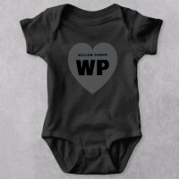 Retro Heart Monogram Black Outfit Custom