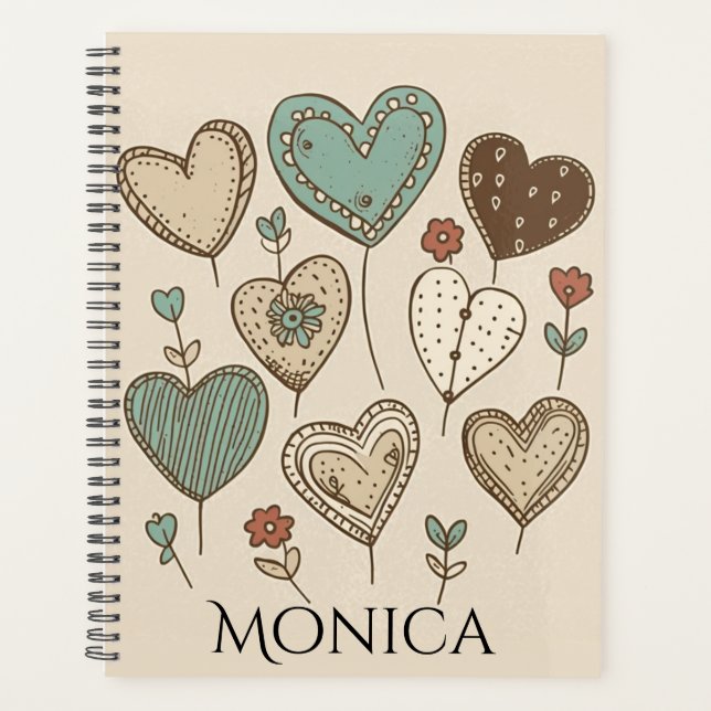 Retro Heart Planner Planer (Vorderseite)