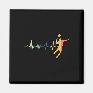 Retro-Heartbeat-Badminton-Spieler-Shuttle-Trainer Magnet