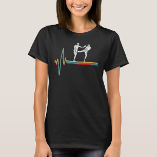 Retro Heartbeat Kickboxer Vintager Kickboxer Kampf T-Shirt