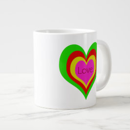 Retro Hearts ♪♫ - 20oz Jumbo Cup / Tasse