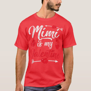 Retro Hearts Mimi ist mein Valentinstag Mütter Tag T-Shirt