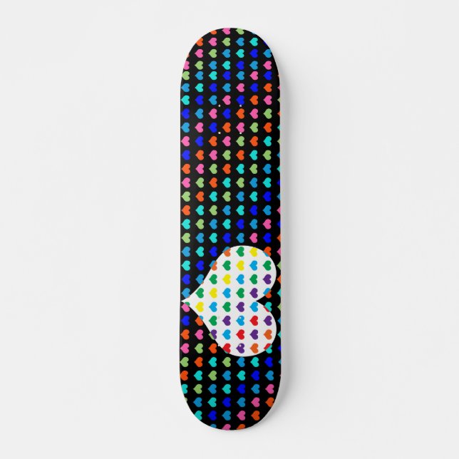 Retro Hearts Skateboard (Vorne)