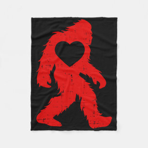 Retro Heat Liebe Bigfoot Sasquatch Outfit Männer J Fleecedecke